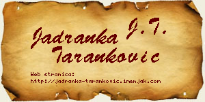 Jadranka Taranković vizit kartica